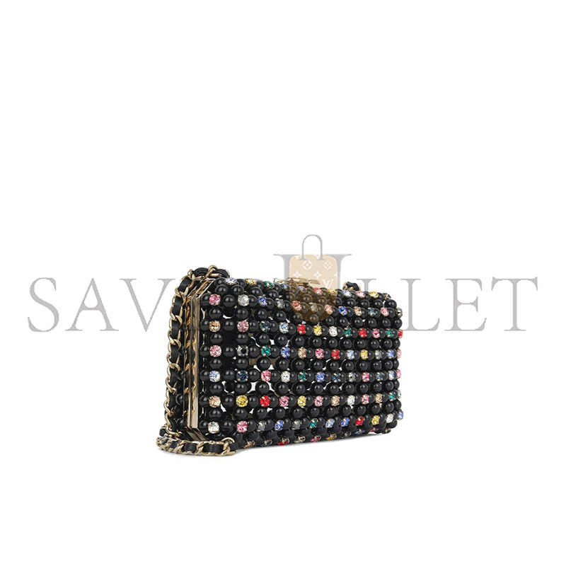 CHANEL MASTER CRUISE 23 GLASS PEARLS EVENING BAG (16*9*4.5cm)